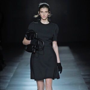Prada Runway Black Wool Dress